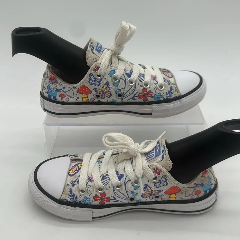 Converse All Star Butterflies Gnome's Sneakers Shoes Junior Girl's Size 12 US